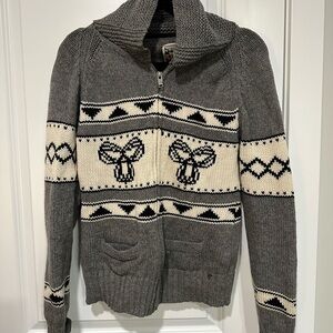 TNA Gray and Cream Sweater